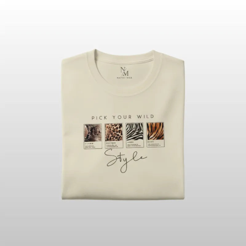 Camiseta Animal Print Piel de Durazno