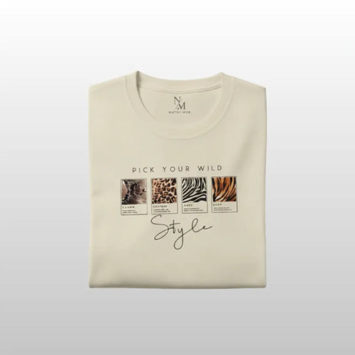 Camiseta Animal Print Piel de Durazno