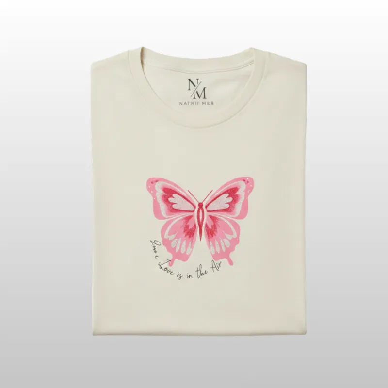 Camiseta Mariposa Rosa Avellana