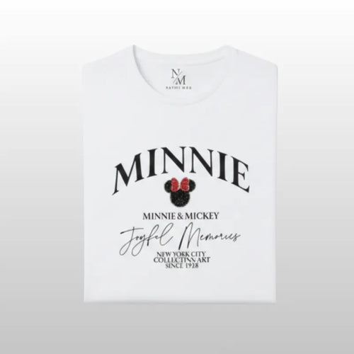 Camiseta Basica Femenina Minnie Perlas