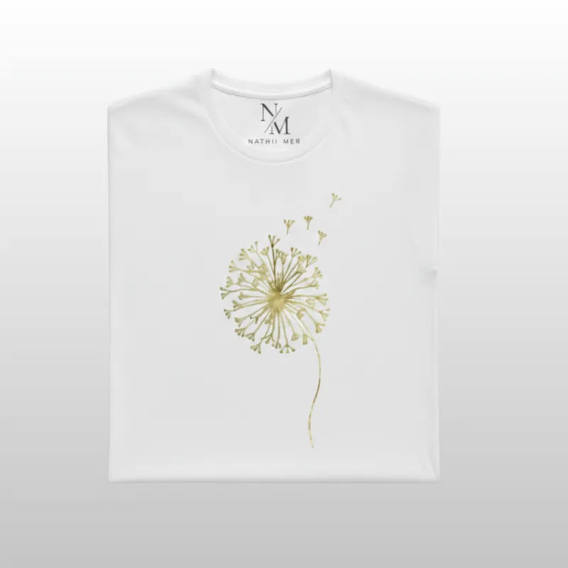 Camiseta Regular Fit Diente De Leon Dorado